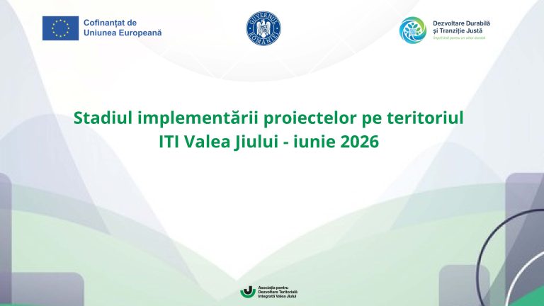 68 de proiecte, contractate în ITI Valea Jiului. Valoarea alocării depășește 282 de milioane de euro